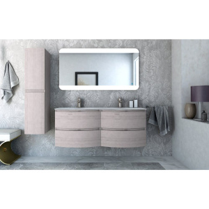 Купить Тумба с раковиной Cezares Vague 140 две чаши rovere sbiancato в Москве с доставкой Тумба с раковиной Cezares Vague 140 две чаши rovere sbiancato