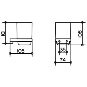 Стакан для ванной Keuco Collection Moll 12750019000 хром