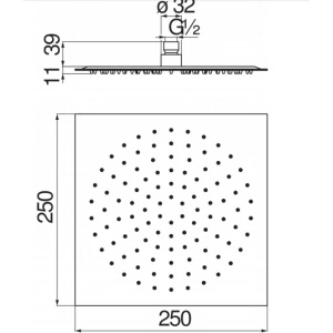 Верхний душ Nobili AD139/134CR хром