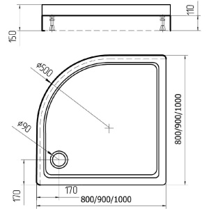 Душевой поддон Aquatek 100x100 DPA-0000002