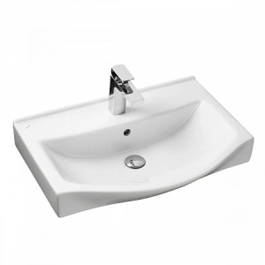 Купить Тумба с раковиной Aquaton Нортон 60 1A2488K0NT010 белый глянец, дуб эндгрейн в Москве с доставкой Тумба с раковиной Aquaton Нортон 60 1A2488K0NT010 белый глянец, дуб эндгрейн