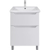 Тумба с раковиной SanStar Lanciano 60 напольная, белая, раковина Миранда 60