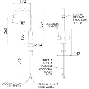 Смеситель для кухни Remer Class Line L79DW