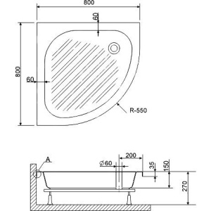 Поддон для душа RGW B/CL-S-A B/CL-S 16180488-51 80x80