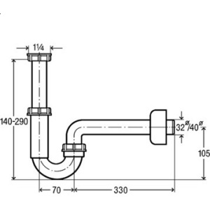 Сифон для раковины Viega 105952 белый