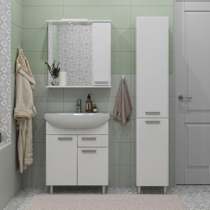 Шкаф-пенал SanStar Аура напольный, белый