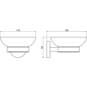 Мыльница для ванной Aquatek Бетта AQ4603BGM оружейная сталь