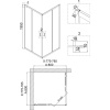 Душевой уголок Niagara Nova NG-6888-08 BLACK 80x80, профиль черный, стекло прозрачное