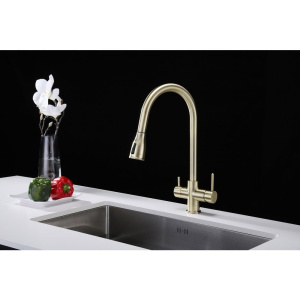 Купить Смеситель для кухни Paulmark Lange 214212-BR, бронза в Москве с доставкой Смеситель для кухни Paulmark Lange 214212-BR, бронза