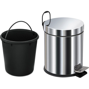 Мусорное ведро Berges 121006 5 л, хром