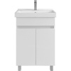 Тумба с раковиной SanStar Квадро 50 напольная, белая, раковина Sanita luxe Fest 50