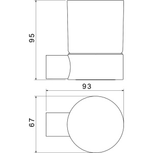 Стакан Акватек Лира AQ4404CR хром
