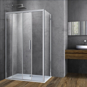 Купить Душевой уголок Vincea Soft VSR-3SO9010CL 100х90 см, профиль хром в Москве с доставкой Душевой уголок Vincea Soft VSR-3SO9010CL 100х90 см, профиль хром