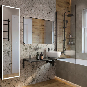 Купить Столешница с раковиной DIWO Элиста 100 чёрный мрамор, с раковиной Moduo 40 RING в Москве с доставкой Столешница с раковиной DIWO Элиста 100 чёрный мрамор, с раковиной Moduo 40 RING