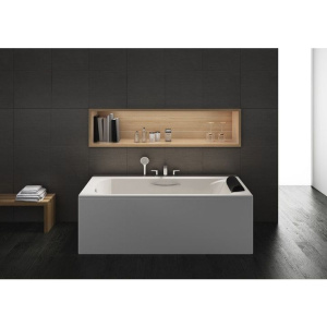 Акриловая ванна Roca BeCool 180x80 см, с каркасом, со сливом-переливом, с ручками