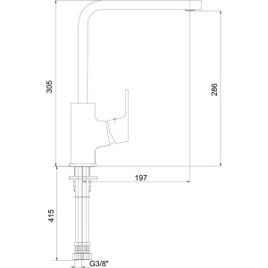 Смеситель для кухни E.C.A. Tiera 104818123EX