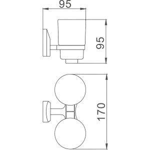 Держатель для зубных щеток Haiba HB16 08 двойной