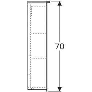 Зеркальный шкаф Geberit Option 75 500.206.00.1 серый