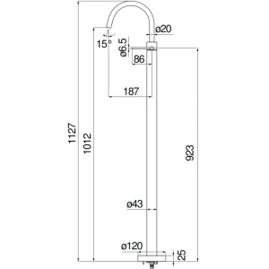 Напольный смеситель для раковины Nobili Velis VE125189/3CR