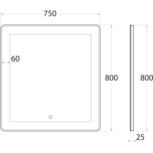 Купить Зеркало Art&Max Latina 75х80 в Москве с доставкой Зеркало Art&Max Latina 75х80