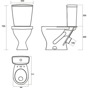 Купить Унитаз-компакт Sanita Эталон эконом в Москве с доставкой Унитаз-компакт Sanita Эталон эконом