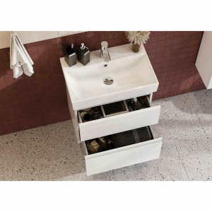 Купить Тумба под раковину Roca Oleta 55 857639806 белый глянец в Москве с доставкой Тумба под раковину Roca Oleta 55 857639806 белый глянец