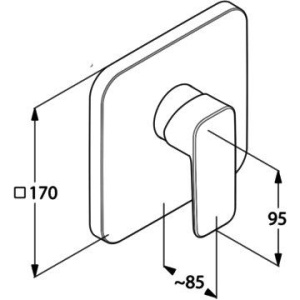 Смеситель для душа Kludi Pure&Style 406553975 черный матовый