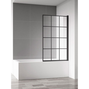 Шторка на ванну AQUAme AQM2858-R 80х140, профиль черный матовый