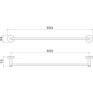 Купить Полотенцедержатель Aquatek Европа AQ4114BGM оружейная сталь в Москве с доставкой Полотенцедержатель Aquatek Европа AQ4114BGM оружейная сталь