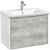 Тумба под раковину Roca Ronda 70 ZRU9303003 бетон, белая матовая