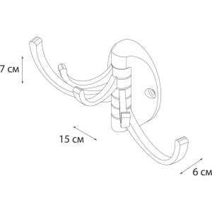 Крючок Fixsen Equipment хром, поворотный