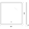 Зеркало BelBagno SPC-MAR-800-800-LED-TCH-WARM с подсветкой и подогревом