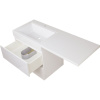 Тумба с раковиной Style Line Даллас 130 Люкс Plus подвесная, белая, эмаль L