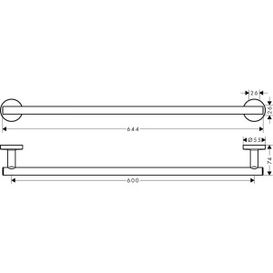 Полотенцедержатель Hansgrohe Logis Universal 41716000