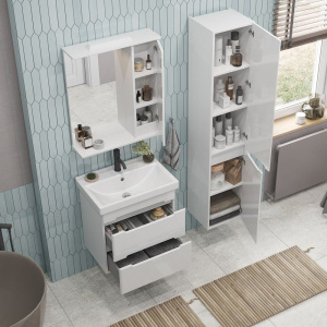 Тумба с раковиной SanStar Адель 50 подвесная, раковина Sanita luxe Fest 50