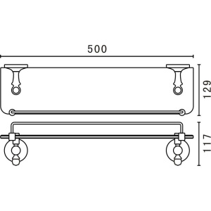 Купить Полка Art&Max Antic AM-E-2682AL в Москве с доставкой Полка Art&Max Antic AM-E-2682AL