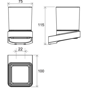 Стакан для ванной Ravak 10° X07P557 черный