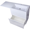 Тумба с раковиной Style Line Даллас 140 Люкс Plus R напольная, 2 ящика, эмаль