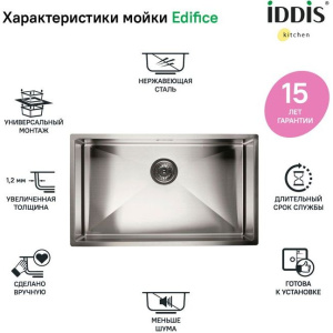 Мойка кухонная IDDIS Edifice EDI74S0i77