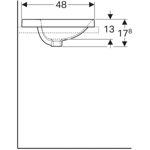 Раковина встраиваемая Geberit VariForm 60 500.726.01.2 белая