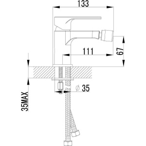 Смеситель для биде Lemark Plus Grace LM1508C хром