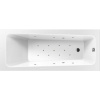 Акриловая ванна Excellent Ava WAEX.AVA16.RELAX 160x70 см, с гидромассажем, с каркасом, со сливом-переливом