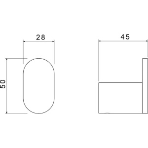 Крючок Акватек Лира AQ4425MB матовый черный