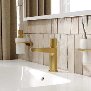 Смеситель для раковины Wasserkraft Schunter 8203 матовое золото PVD