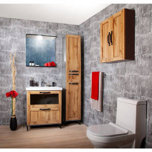 Купить Зеркало Бриклаер Лофт 60 с полкой в Москве с доставкой Зеркало Бриклаер Лофт 60 с полкой