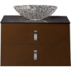 Тумба с раковиной Armadi Art NeoArt 80, шоколад с ручками Glaze хром