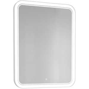 Зеркало STWORKI Монтре, 80 с подсветкой, сенсор на зеркале, квадратное, белое, настенное