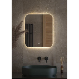 Зеркало Defesto Opti DF 2803S 50х60 с LED-подсветкой, 4500К, сенсорный выключатель