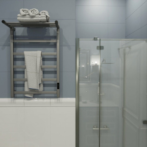 Купить Полотенцесушитель электрический Маргроид 8110p профильный 8110p-8050-1083-7024 81х50, графитовый серый в Москве с доставкой Полотенцесушитель электрический Маргроид 8110p профильный 8110p-8050-1083-7024 81х50, графитовый серый