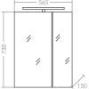Зеркало-шкаф СаНта Стандарт 60 свет